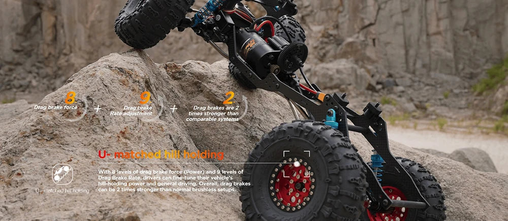 Hobbywing Quicrun Fusion Se - 40a 1800kv 1200kv Combined Motor Esc For 1/10 1/8 Rc Model Car Crawler Accessories 12 Hobbywing Quicrun Fusion Se, drag brakes inatdhed IhodJing canbbe Wn