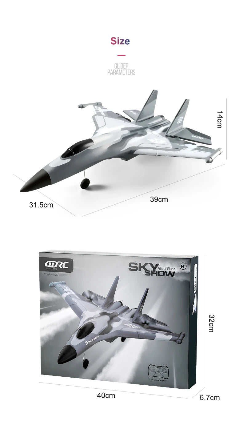 G1 RC Airplane, Size GLIDER PARAMETERS 39cm 31.5cm GURC S