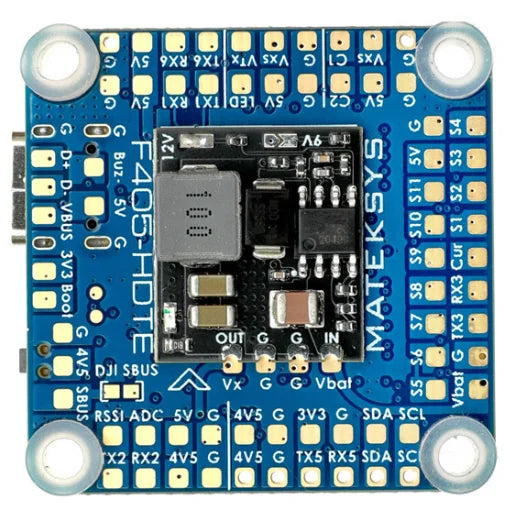 MATEK Mateksys FLIGHT CONTROLLER F405-HDTE 5 MCU: STM32F405RGT6 OSD: AT7456E