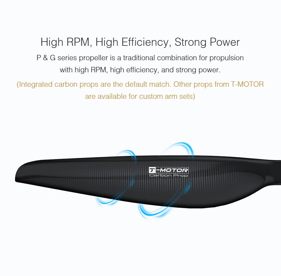 T-motor X-601 Coaxial Drone Arm Set - (Integrated Propulsion System) MN601-S KV170/KV320+ Alpha60A HV ESC, P20x6 Prop to Choose 9 T-motor, P & G series propeller is a traditional combination for propulsion with high RPM