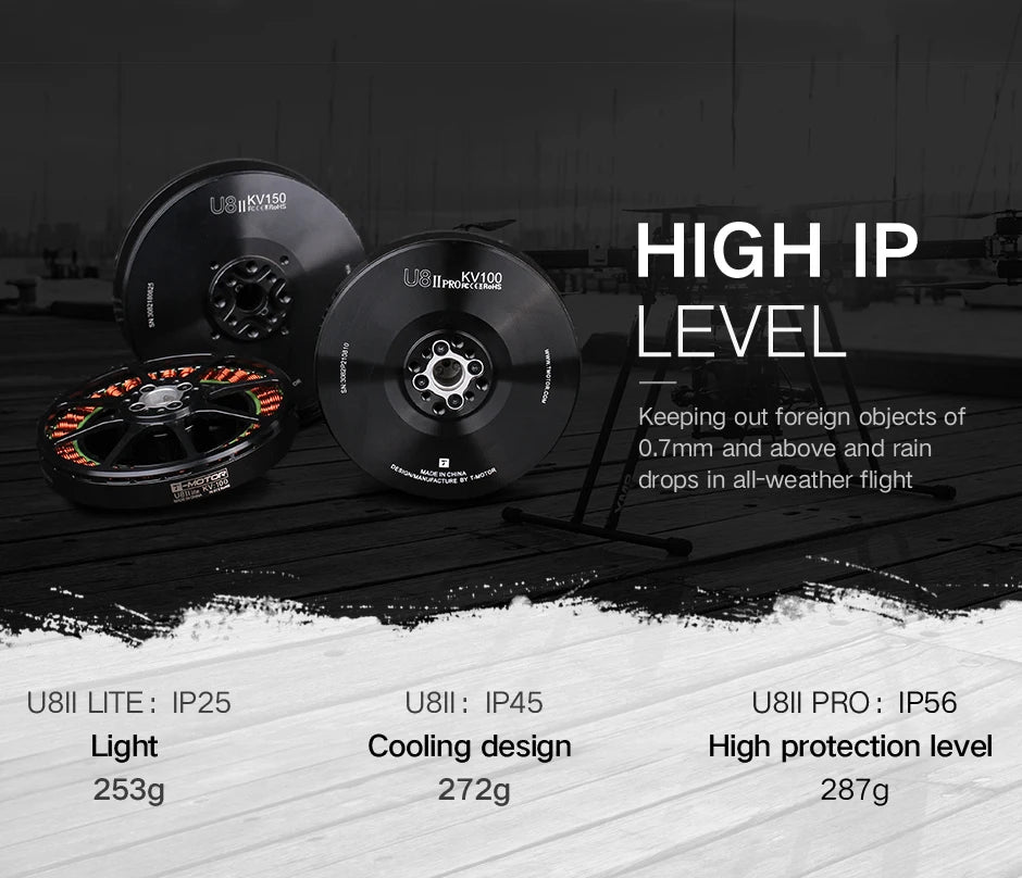 T-motor U8II PRO KV100 Brushless Motor 9.1KG Thrust high IP leve Efficient For Hexacopter Quadcopter UAV RC Drone 4 T-motor, U8ukv1sg U8IIproKvtoo HIGH IP LE