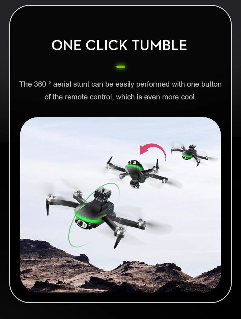 S5S Drone - 4k Profesional 8K HD Camera Obstacle Avoidance Aerial Photography Brushless Foldable Quadcopter 1.2km 34 S5S Drone, one click tumble the 360 aerial stunt can be easily performed with one button