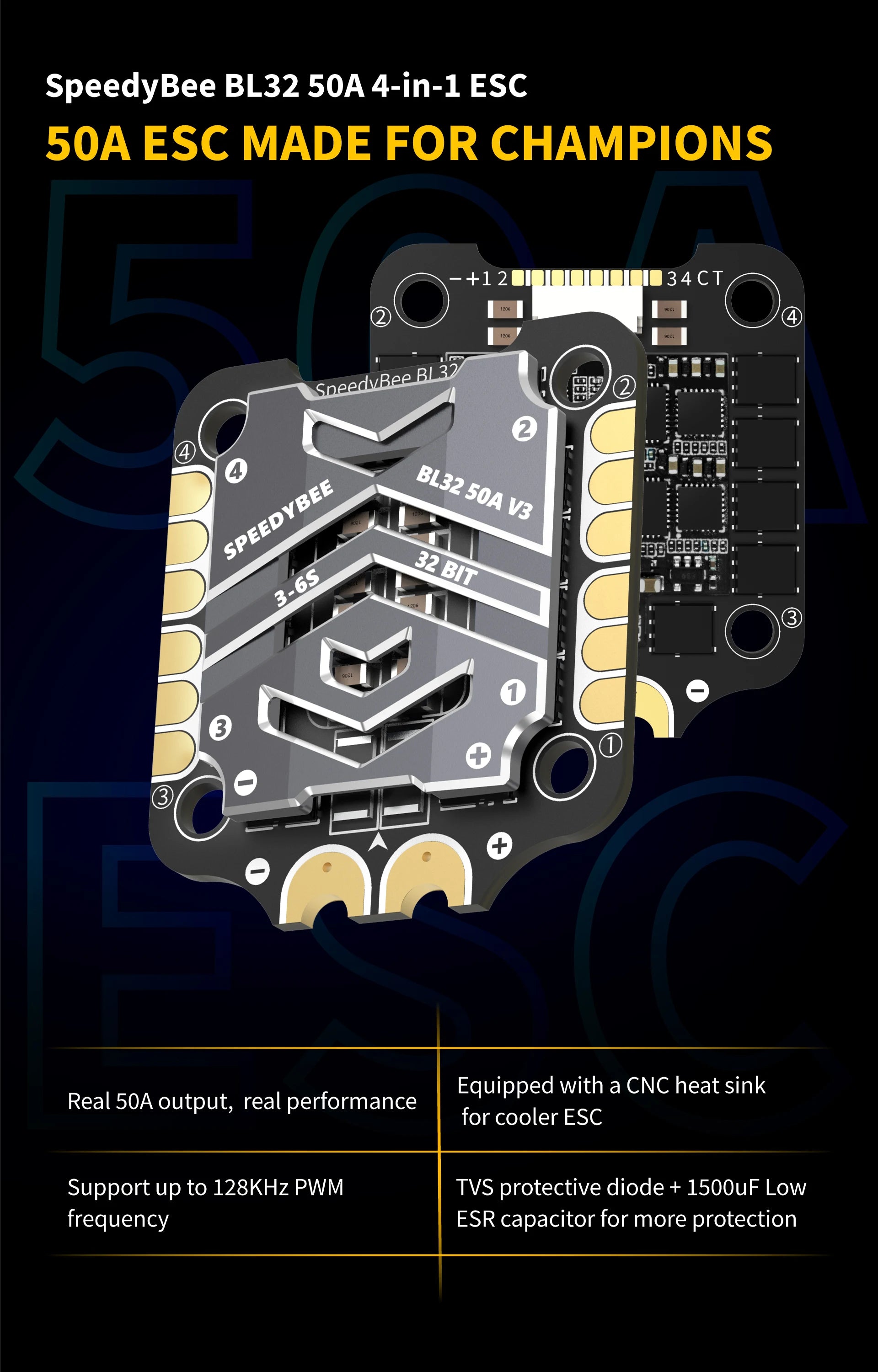 SpeedyBee F7 V3 BL32 50A 30x30 Stack Blackbox Data Analyze iNAV Betaflight Emuflight Wireless Firmware Flasher 20 SpeedyBee F7 V3 BL32 50A 30x30 Stack, SpeedyBee BL32 50A 4-in-1 ESC 50A ESC M