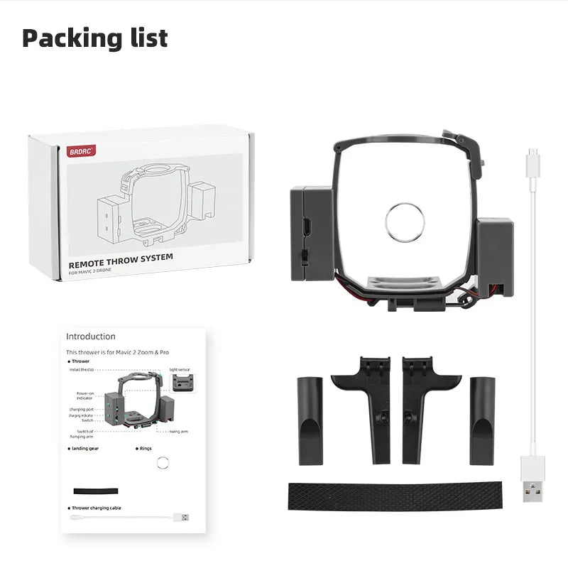 Airdrop System for DJI Mavic 3/2 Pro Zoom AIR 2 Mini 2/Mini 3 Drone Fishing Bait Wedding Ring Gift Deliver Life Rescue Thrower 102 Packing list BRDRC REMOTE THROW SYSTEM . Zcan