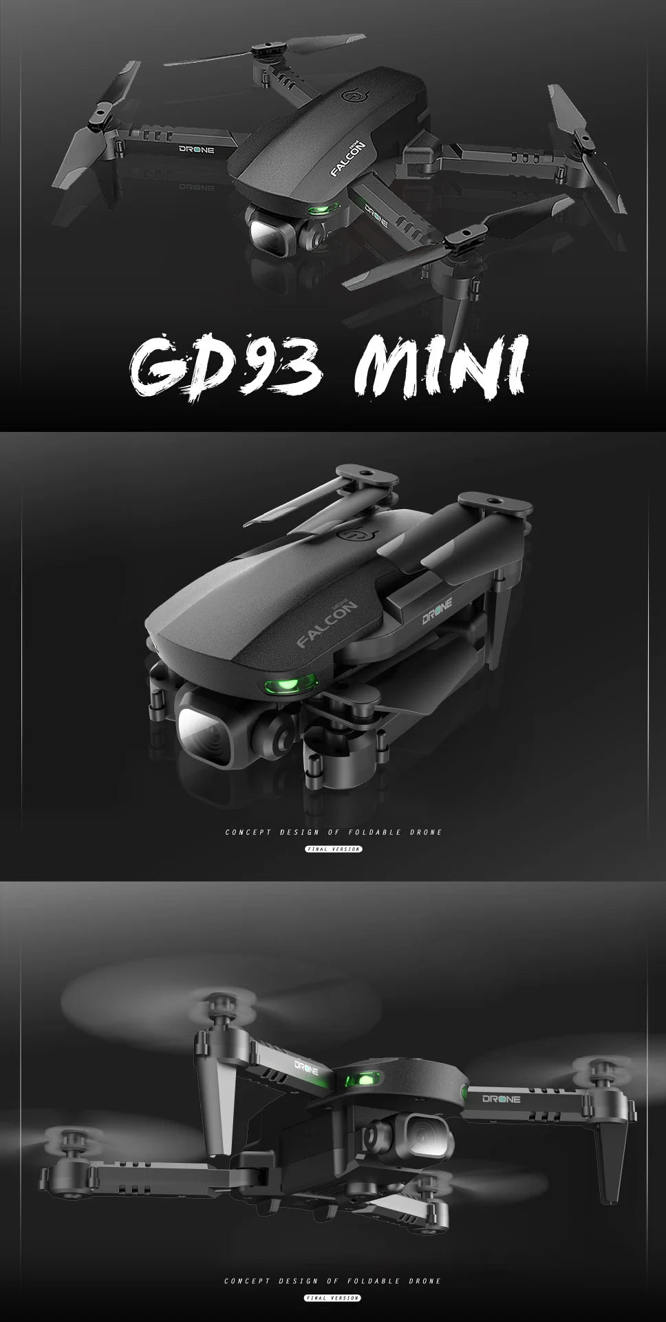 gd93 mini drone weighs 0-250g (excluding