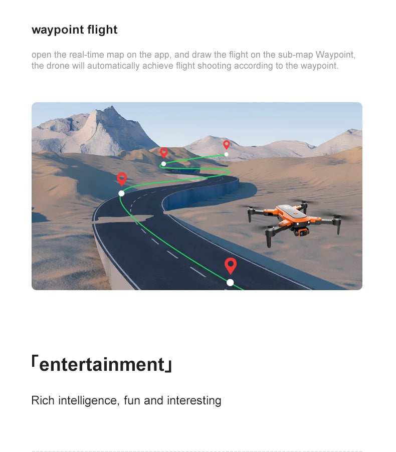 LU10 Drone, waypoint flight open the real-time map on the app, and