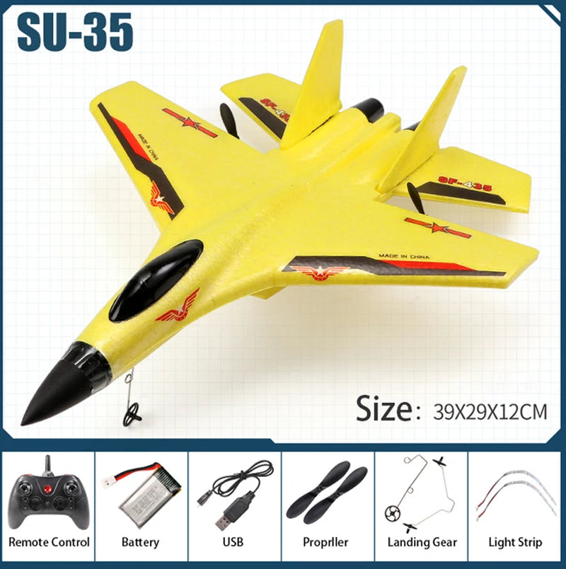 Rc Plane SU 57 - Radio Controlled Airplane, Rc Plane SU 57, SU-35 Ceetda Size: 39X29X12CM Remote Control