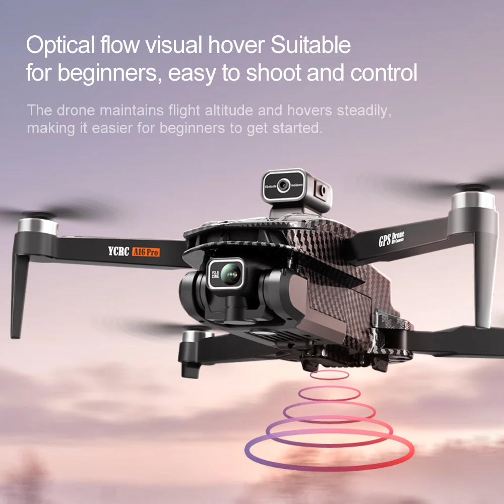 A16 PRO Drone, the drone maintains flight altitude and hovers steadily .