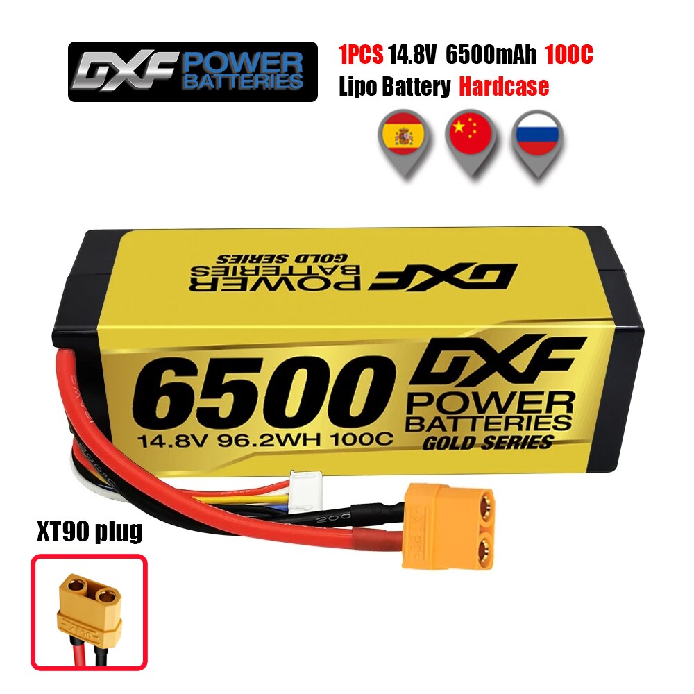 DXF 4S Lipo Battery, POWER IPCS 14.8V 6500mAh 1OOC DXF BATTER