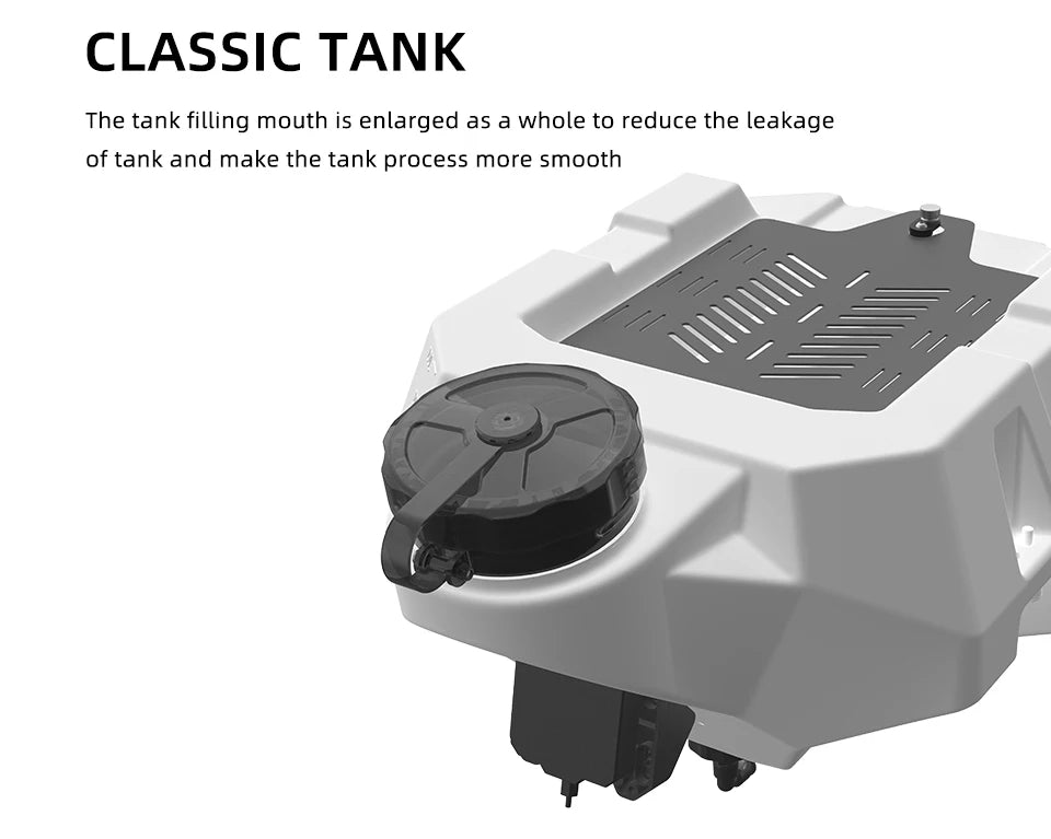 EFT E420P 20L Agriculture Drone - 4 Axis 20KG 20L 22L Tank Capacity Foldable Propeller Hobbywing Motor X9 plus JIYI K++ V2 H12 Remote Controller 17 EFT E420P 20L Agriculture Drone, tank filling mouth is enlarged as a whole to reduce the leakage of tank