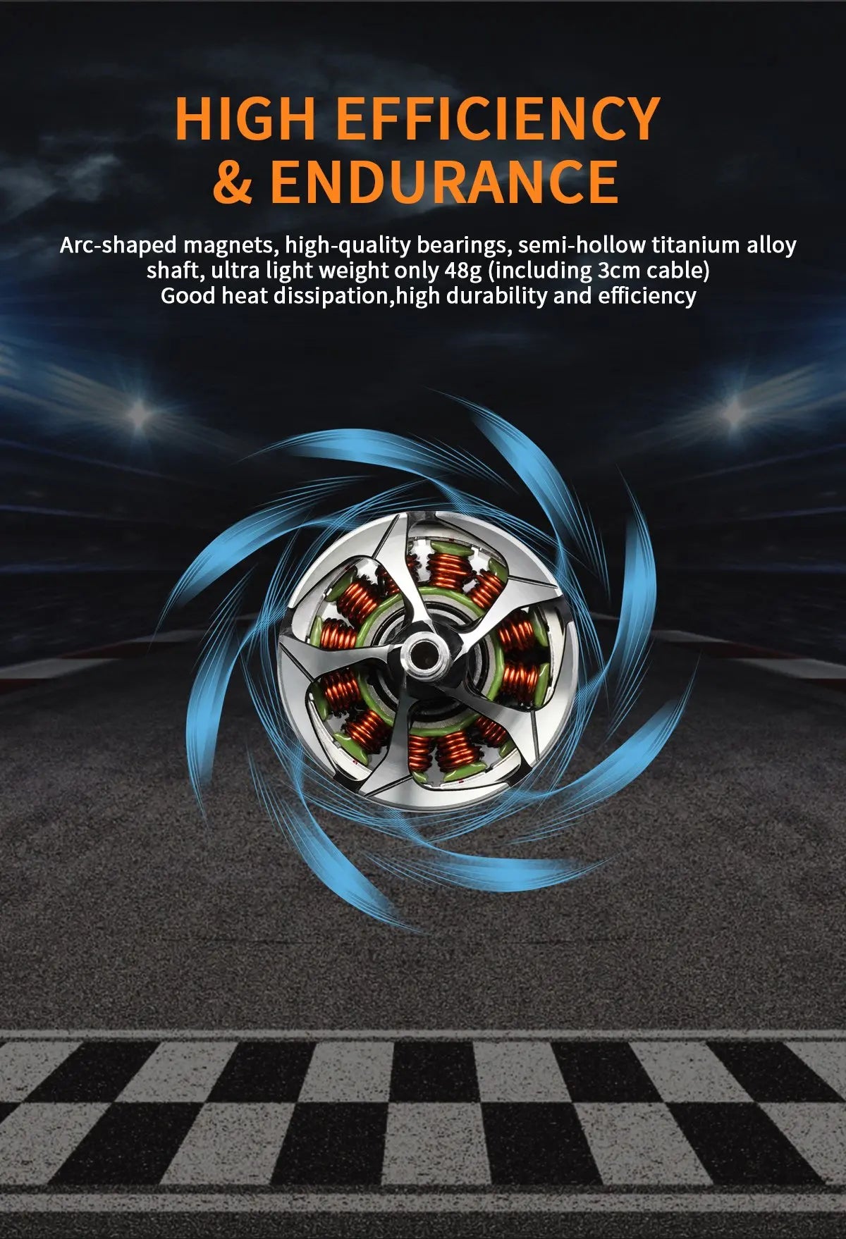 GEPRC SPEEDX2 2806.5 1350KV/1760KV Motor - 4-6S Brushless Motor for RC Multirotor FPV Freestyle 6-7inch Long Range Drones DIY Part 14 GEPRC SPEEDX2 2806.5 1350KV/1760KV Motor, HIGH EFFICIENCY & ENDURANCE Arc-shaped magnets,