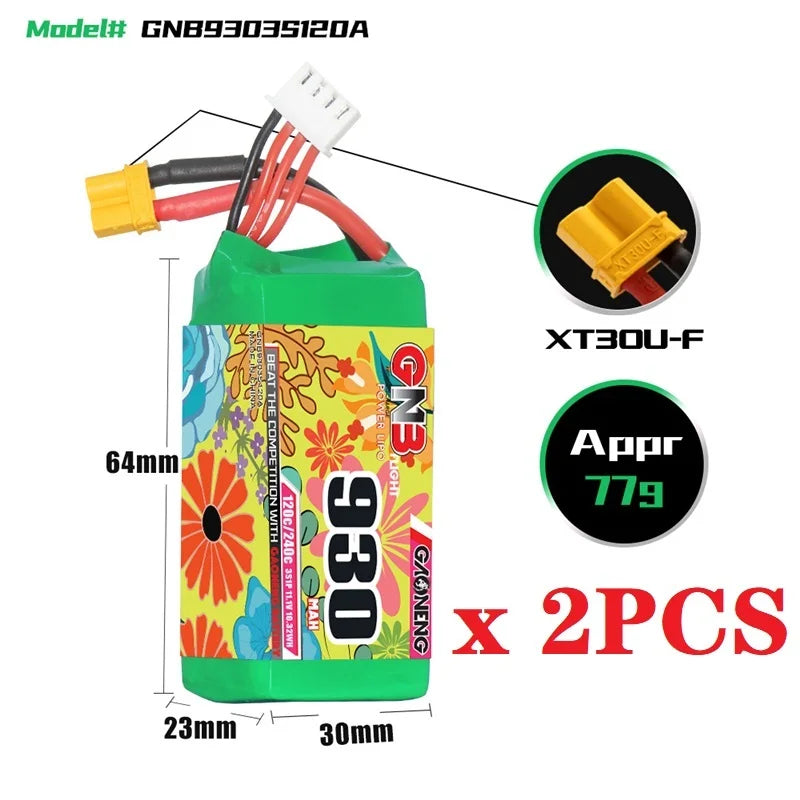 XT30 plug for FPV drone use; measures 23mm x 30mm