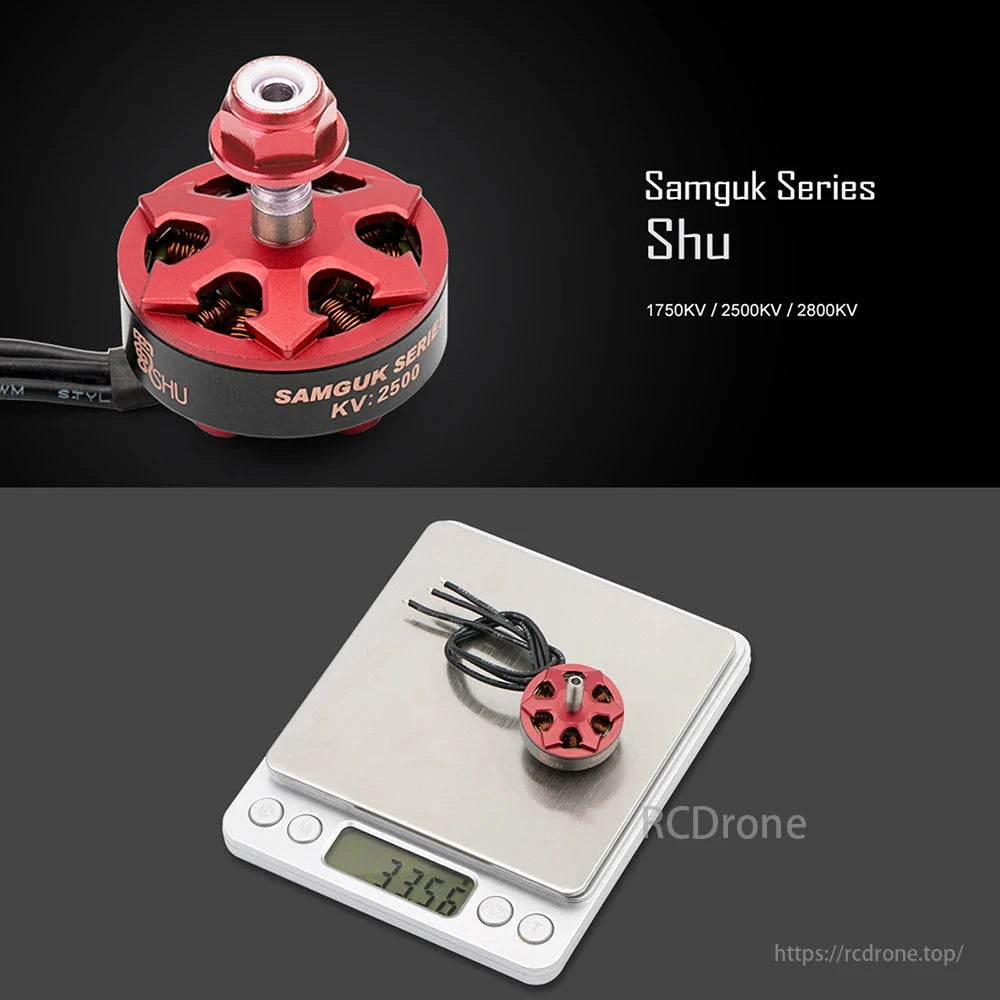 Samguk Shu 2306 Brushless Motor, Samguk Series Shu 2306 Brushless Motor, 1750KV/2500KV/2800KV, ideal for 5-inch FPV racing drone quadcopters.