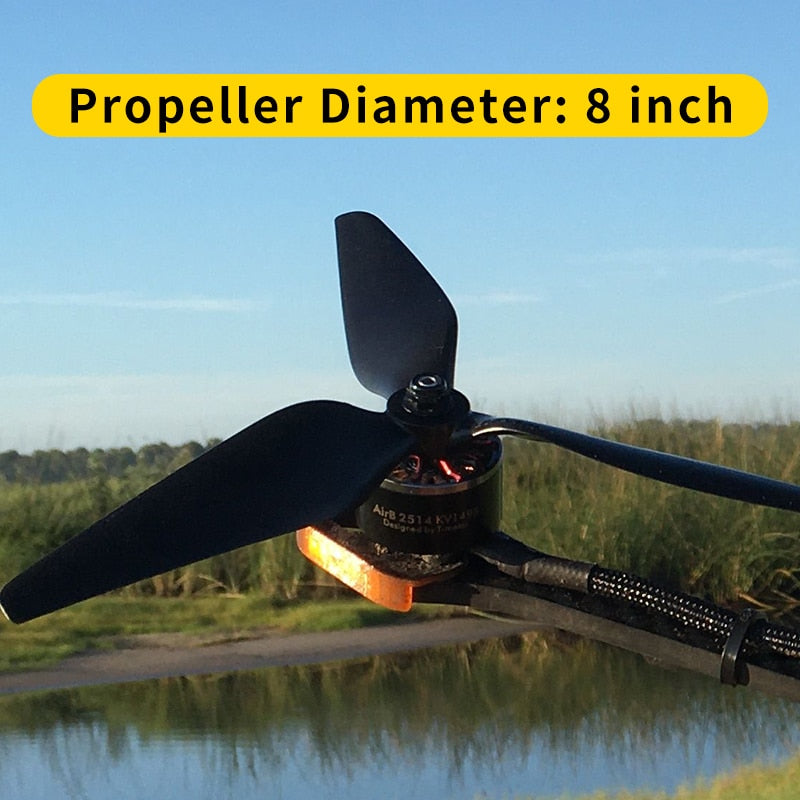 1/2Pairs HQPROP 8X4.5X3 Propeller - 8045 3-Blade CW/CCW Nylon Props Fo ...