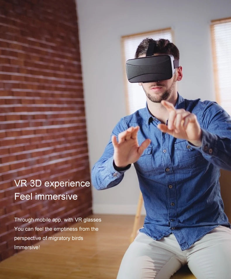 vr 3d experience feel immersive through mobile app; with