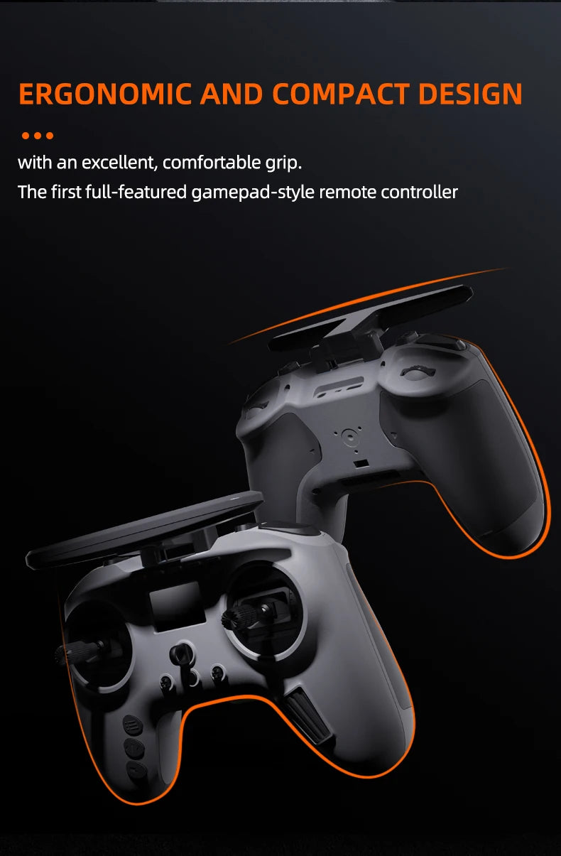 the first full-featured gamepad-style remote controller . ERGONOMIC