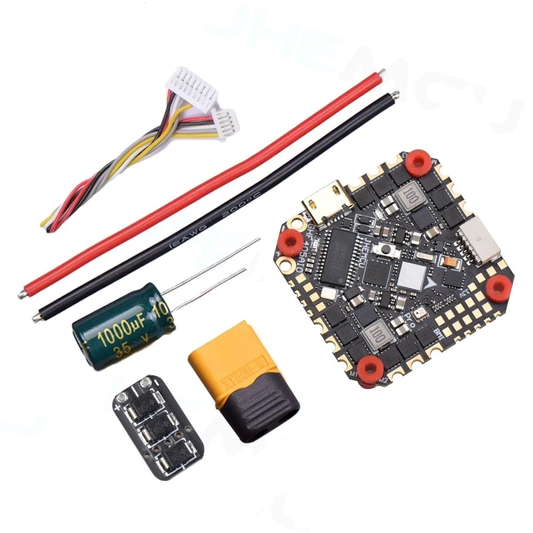 25.5X25.5mm JHEMCU GHF405AIO-ICM 40A F405 Baro Flight Controller BLHELIS 40A 4in1 ESC 3-6S for FPV Freestyle Toothpick Drones