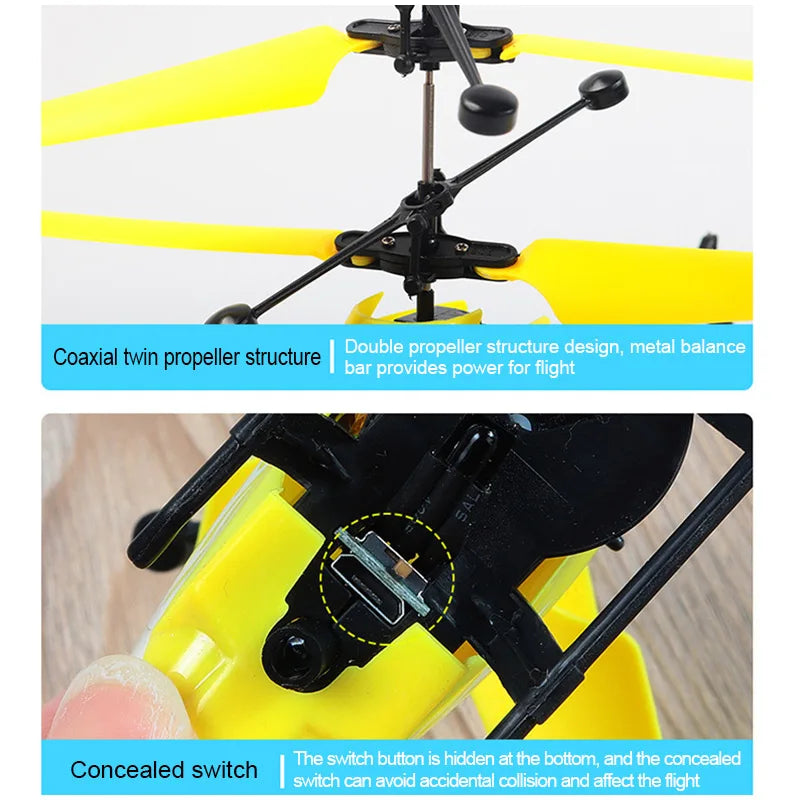 CY387 RC Helicopter, switch button is hidden at tne bottom; and the concealed switch switch can avoid accidental