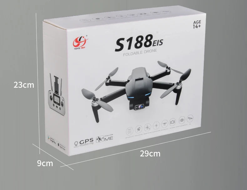 S188 Drone - Professional GPS 4K HD Drone True EIS 2-Axis Gimbal Drones 6K HD Camera Drones 5G FPV RC 1.5KM Brushless Motor Quadcopter Toys Professional Camera Drone 14 S188 Drone - Professional GPS 4