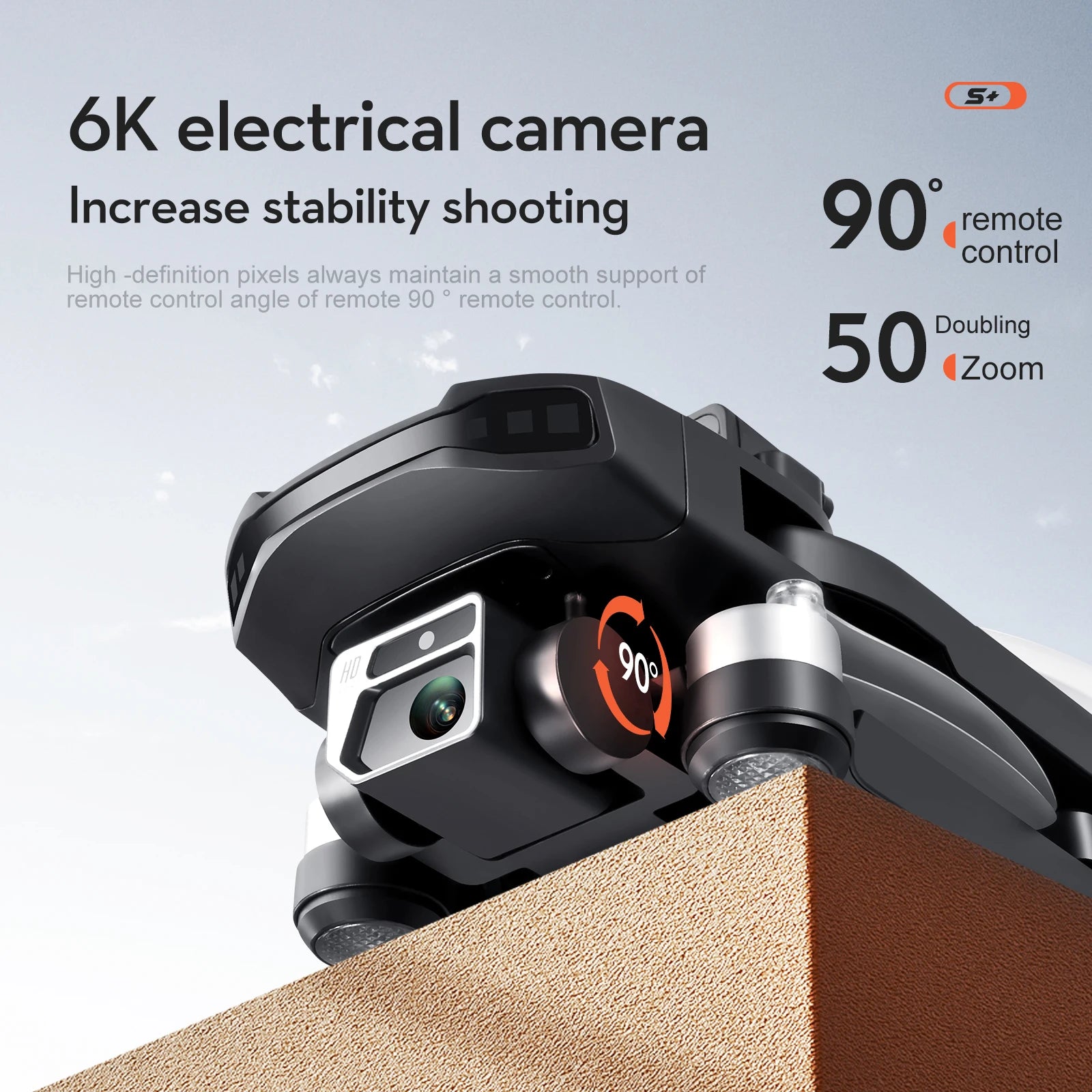 S+ Drone, S+ 6K electrical camera Increase stability shooting 90 remote control High definition pixels