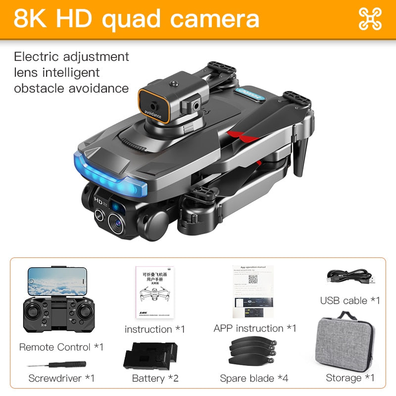 P15 Drone, 8K HD quad camera Electric adjustment lens intelligent obstacle avoidance 4527