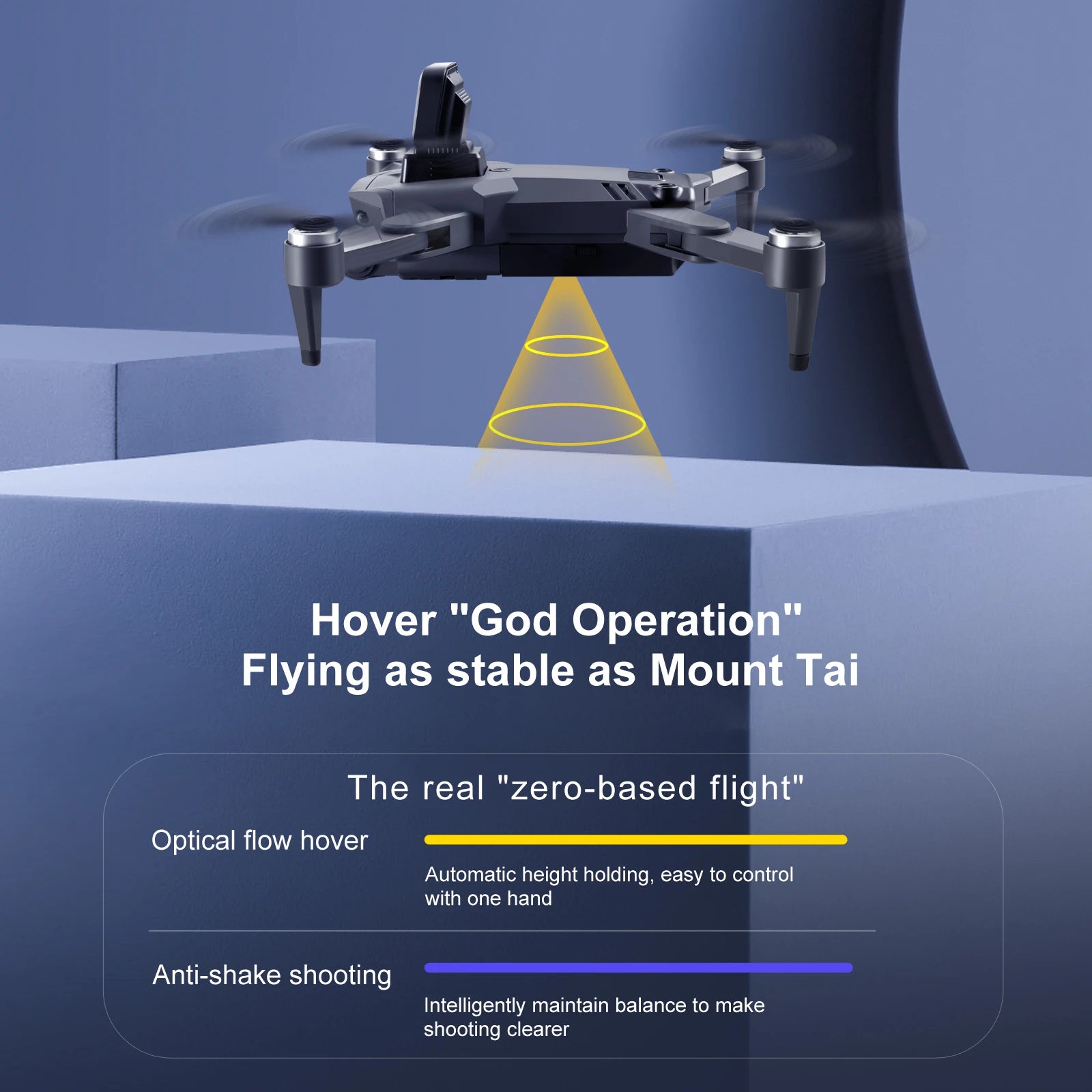 S109 GPS Drone, Optical flow hover "god operation" automatic height holding, easy to control with