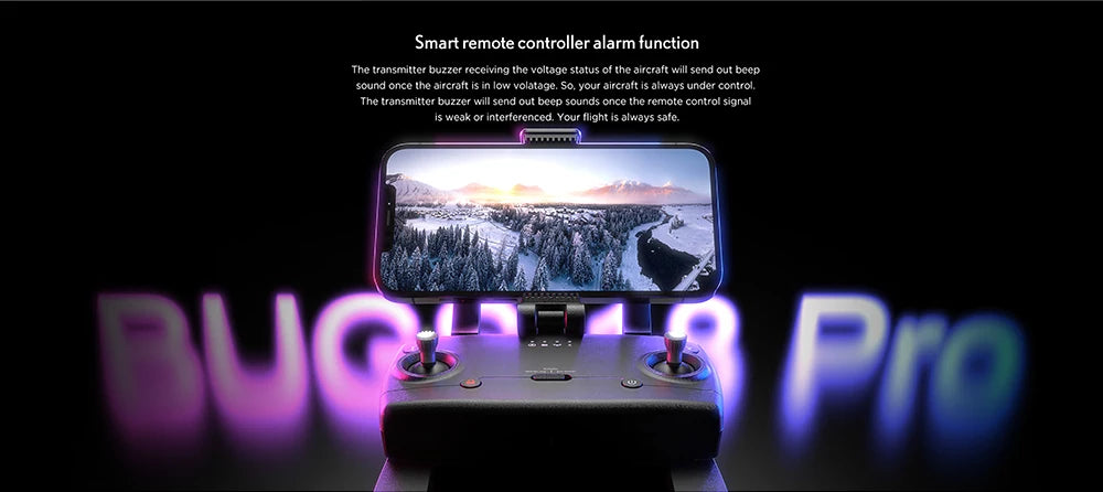 MJX Bugs 18 Pro GPS Drone, Smart remote controller alarm function Thc transmittecr Duzzcr rccciving