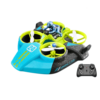 4DRC V24 Mini RC Drone 3-in-1 Sea/Land/Air Hovercraft, Altitude Hold, Headless Mode, 2.4GHz Quadcopter Boat Toy
