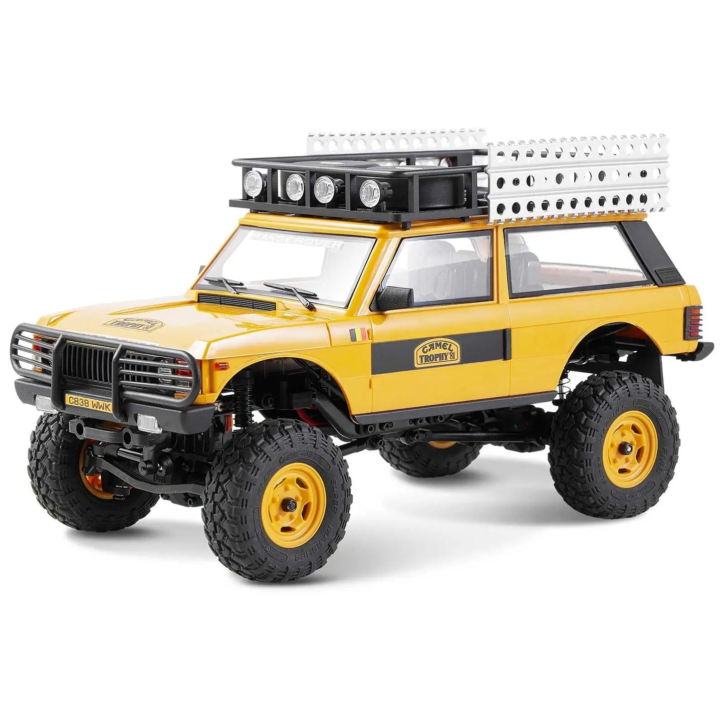 LKCOMO FMS FCX24M 1/24 Land Rover Series RC Car 4WD Crawler Defender 90/110, 7.4V, 4‑Channel Remote, CE Certified