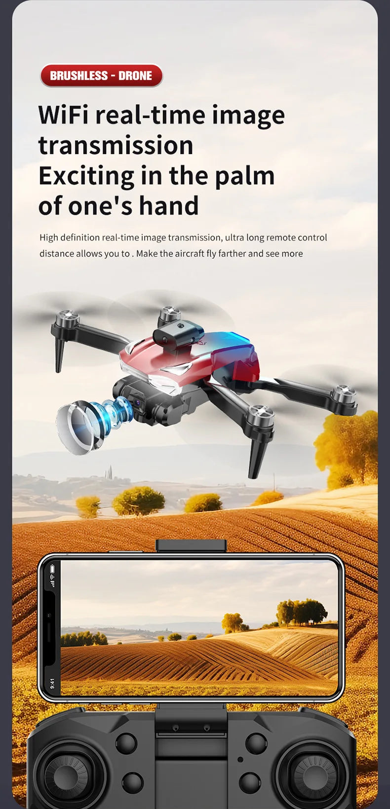 S178 L818 Drone, drone wifi real-time image transmission exciting in the palm of one'