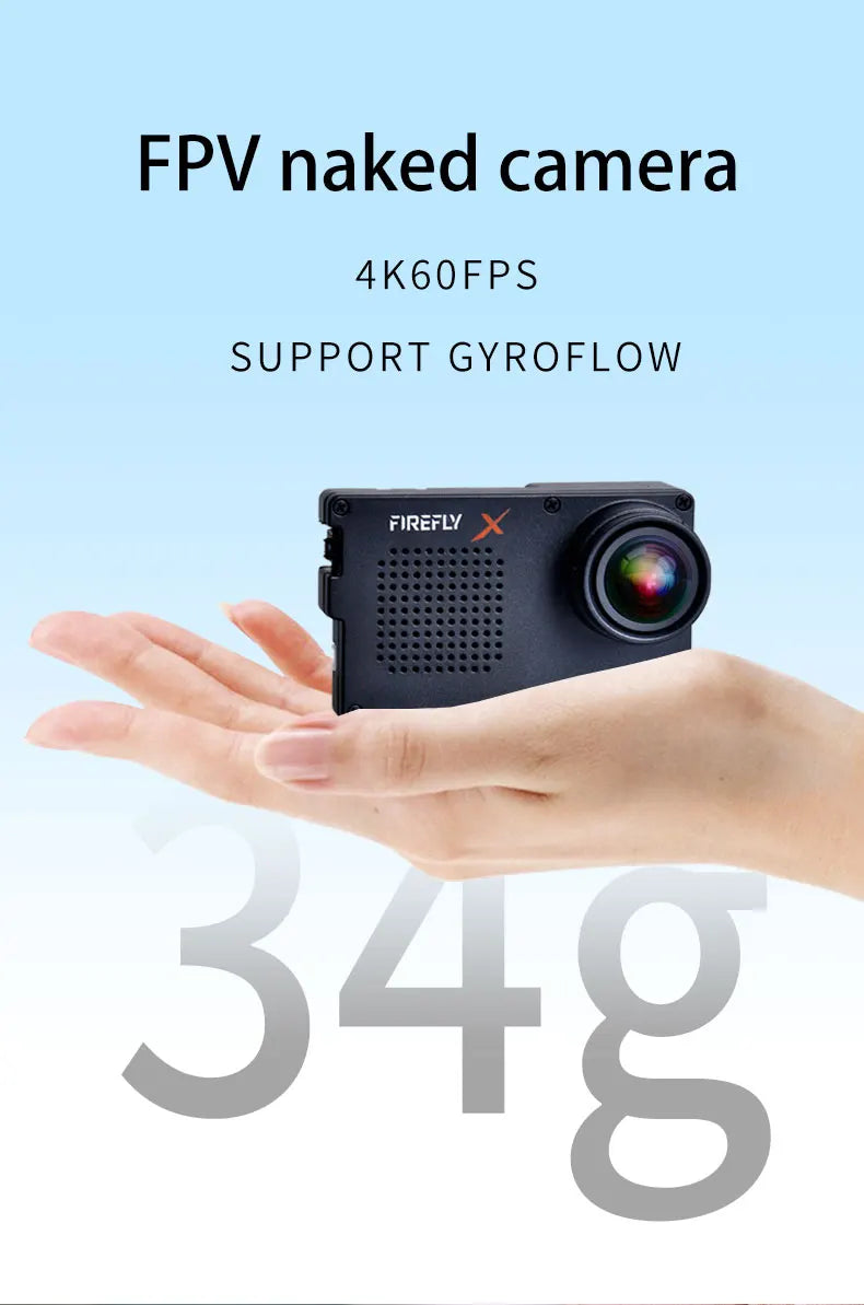Hawkeye Firefly X LITE II 4K Naked Camera, FPV naked camera 4K60FPS SUPPORT GYROFLOW FIRE