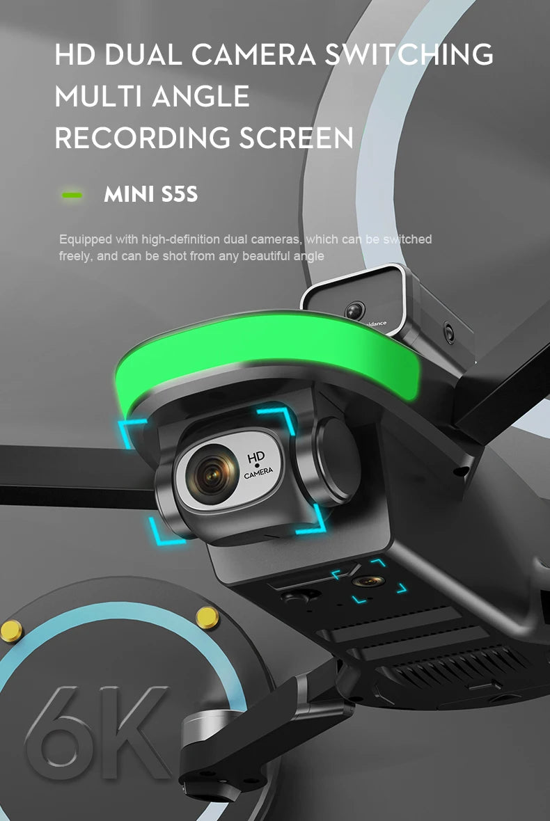 S5S Drone - 4k Profesional 8K HD Camera Obstacle Avoidance Aerial Photography Brushless Foldable Quadcopter 1.2km 23 S5S Drone, hd dual camera switching multi angle recording screen mini ss