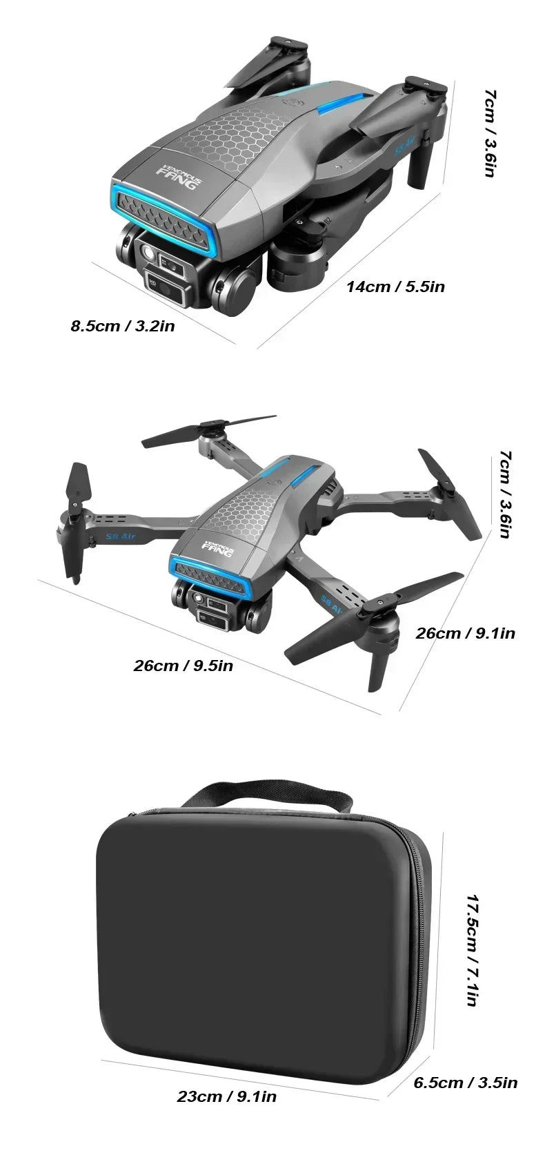 S8 Air  Drone, S8 Air Drone - HD 8K Camera RC Quadcopter Helicopter