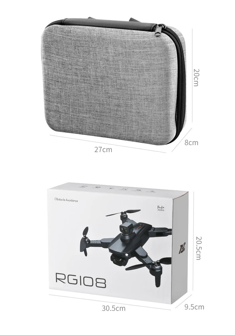 RG108 MAX Drone - 2023 NEW Professional 8K HD Dual Camera FPV 3Km GPS Aerial Photography Brushless Motor Foldable Quadcopter Toys Professional Camera Drone 43 RG108 MAX Drone, 8 8cm 27cm Obstocle Avokdance 5 30.5c