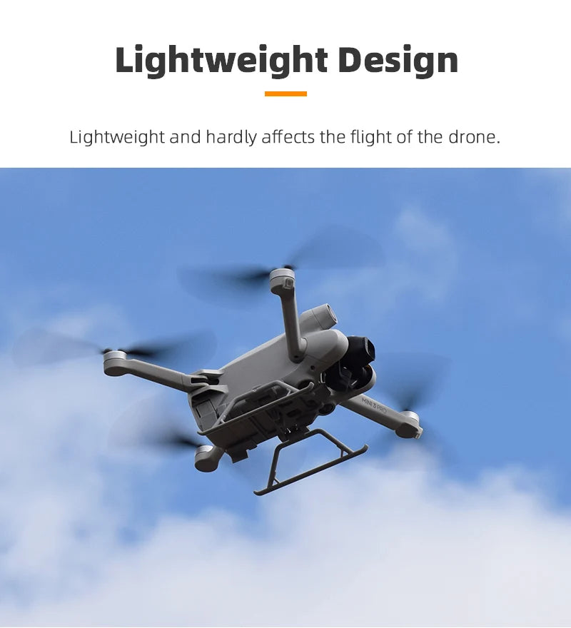 Landing Gear for DJI MINI 3 Pro, Design Lightweight and hardly affects the flight of the drone 