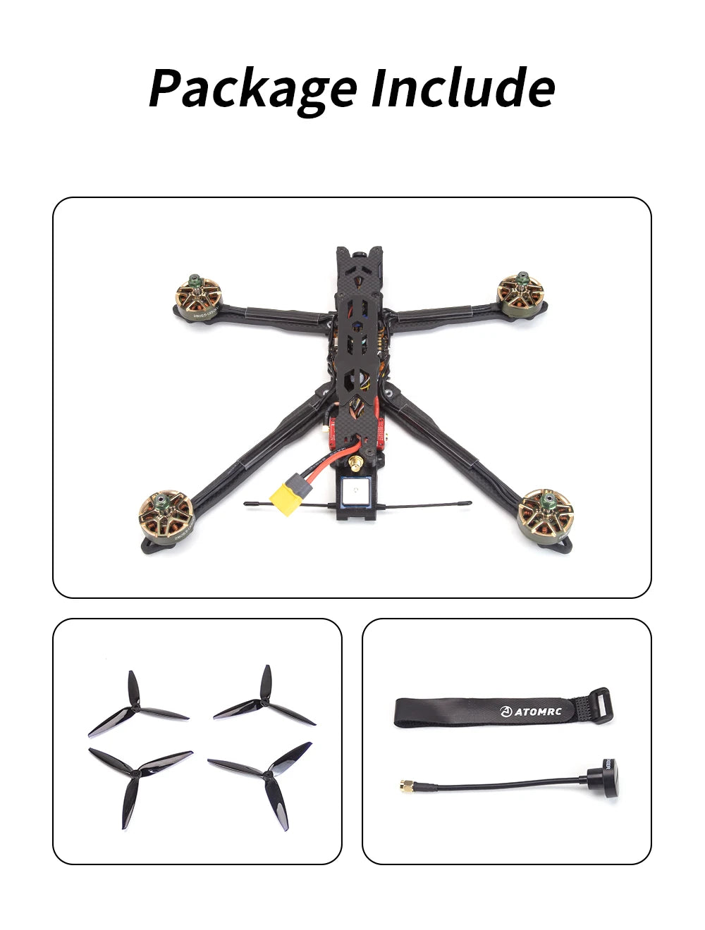ATOMRC Insight7 - BLS 45A 6S 4IN1 ESC 2806.5 1350kv Motor BE220 GPS Long Range Light Weight Long Range FPV Racing Drone 18 ATOMRC Insight7, ESC:BLS 45A 6S 4IN1ESC VTX:Rush