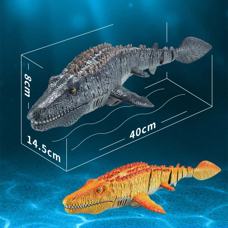 2.4G RC Boat Mosasaurus Remote Control Dinosaur, 40×14.5×8cm Waterproof Electric Toy, 3.7V, 50m Range | kelaton