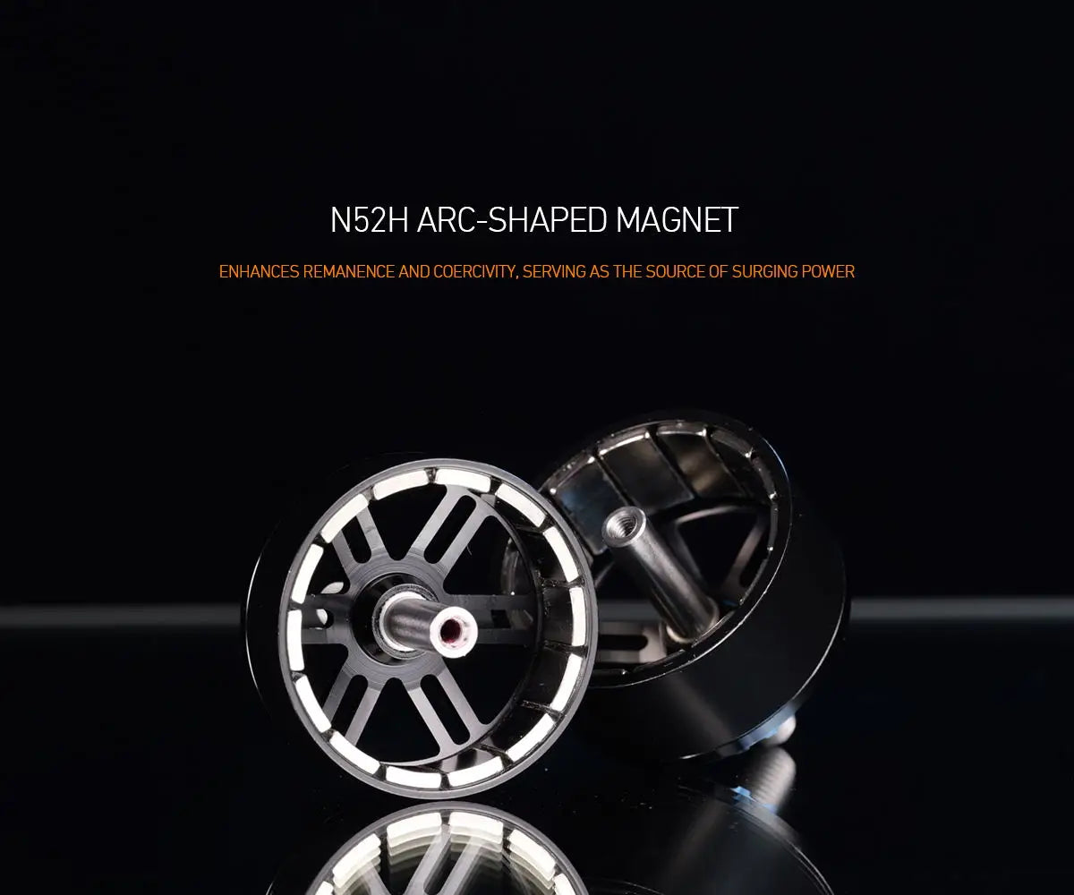 MAD BSC3115 FPV Drone Motor, Powerful motor with Arc-Shaped Magnet design and N52H magnetic material for enhanced performance.