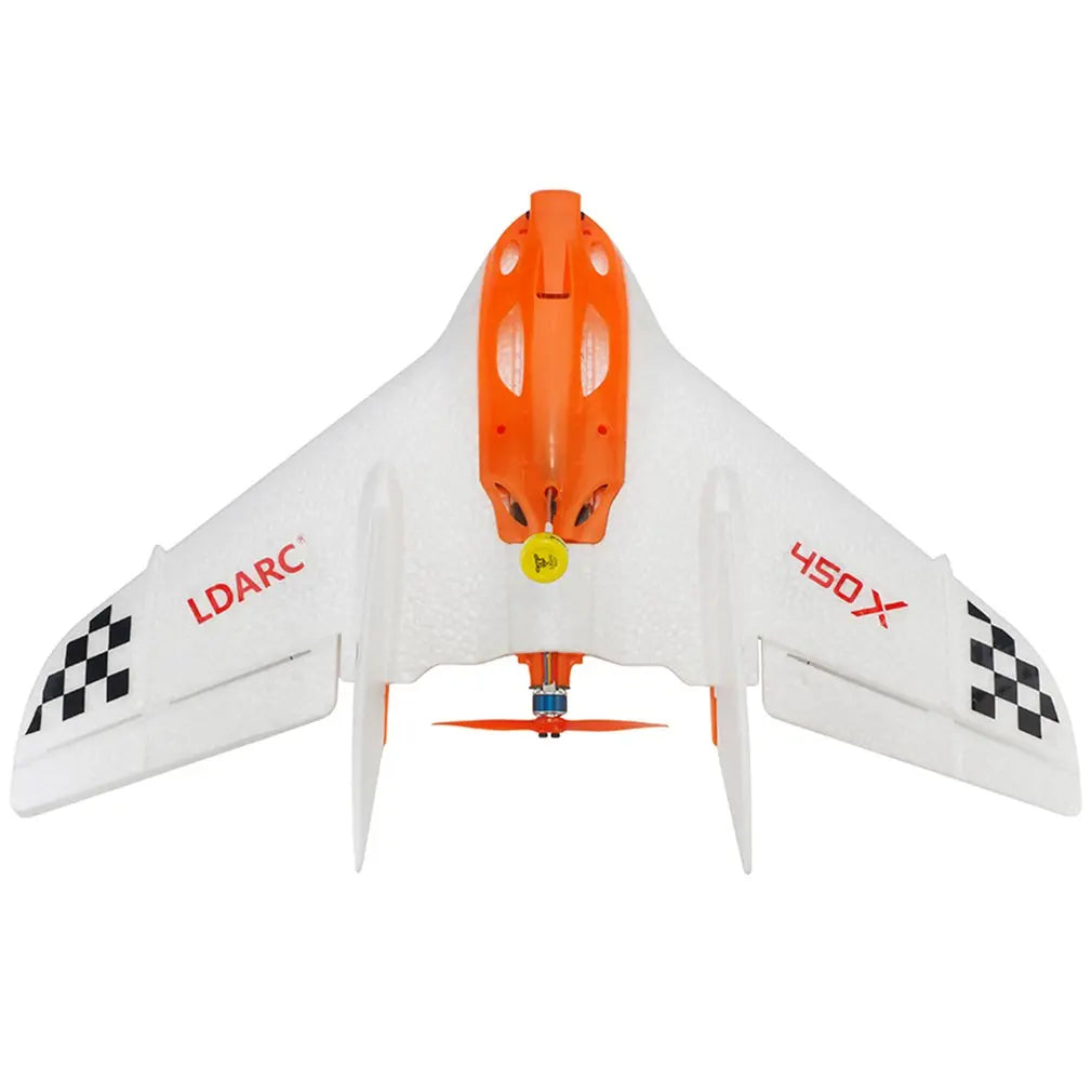 LDARC 450X V2 RC Airplanes - 431mm Wingspan EPP Foam TINY WING FPV Flying Wing KIT / PNP FPV/RTF Version RC Fixed-Wing Drones Toys 19 LDARC 450X V2 RC Airplane, Upgraded V2 version, add FPV plastic hood