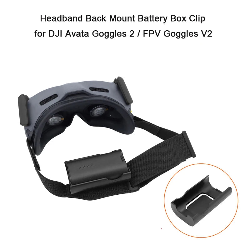 Headband Back Mount Battery Box Clip for DJI Avata Goggles 2