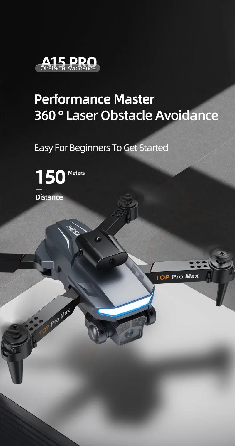 A15 Drone, 415 prq performance master 360 0 laser obstacle avoidance easy