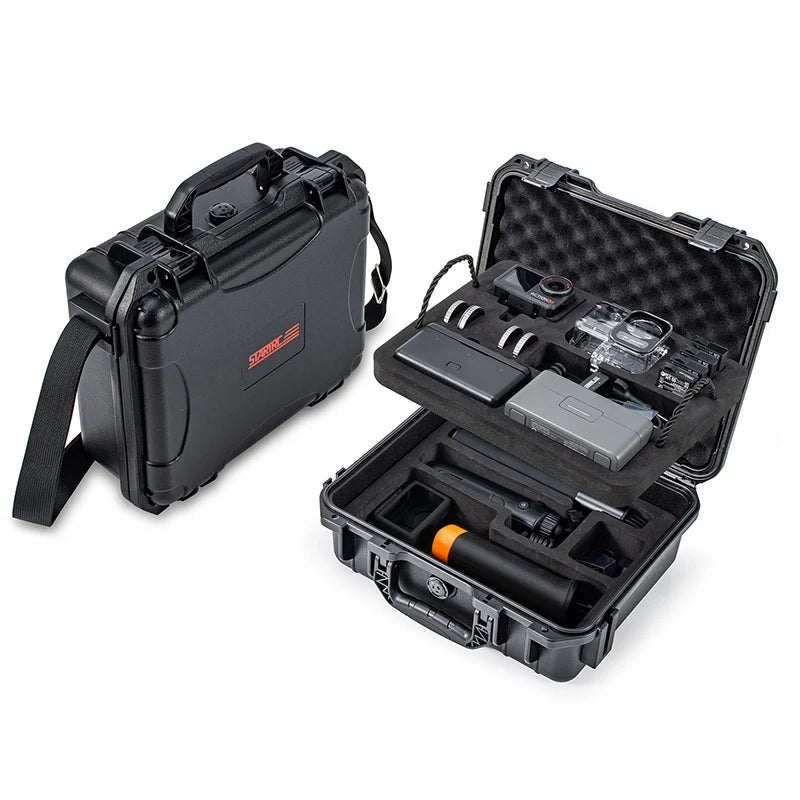 STARTRC 2 Layers Hard Case for DJI Osmo Action 5 Pro, IP67 Waterproof PP Box with EVA Foam, Camera Accessories Travel Suitcase