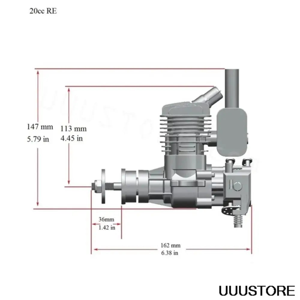 RCGF Stinger 20CC RE Gasoline Engine, the NEW STINGER 20CC RE engine fills the displacement gap . it includes