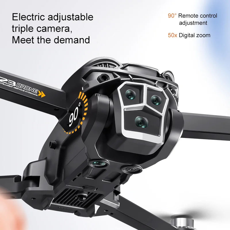 A23 Pro  Drone, A23 Pro drone features electric adjustable remote control adjustment, triple camera, and 50x digital zoom.