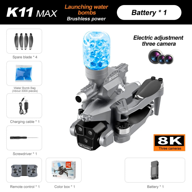 K11 Max Drone, K11 MAX bombs Battery 1 Brushless power Electric adjustment three
