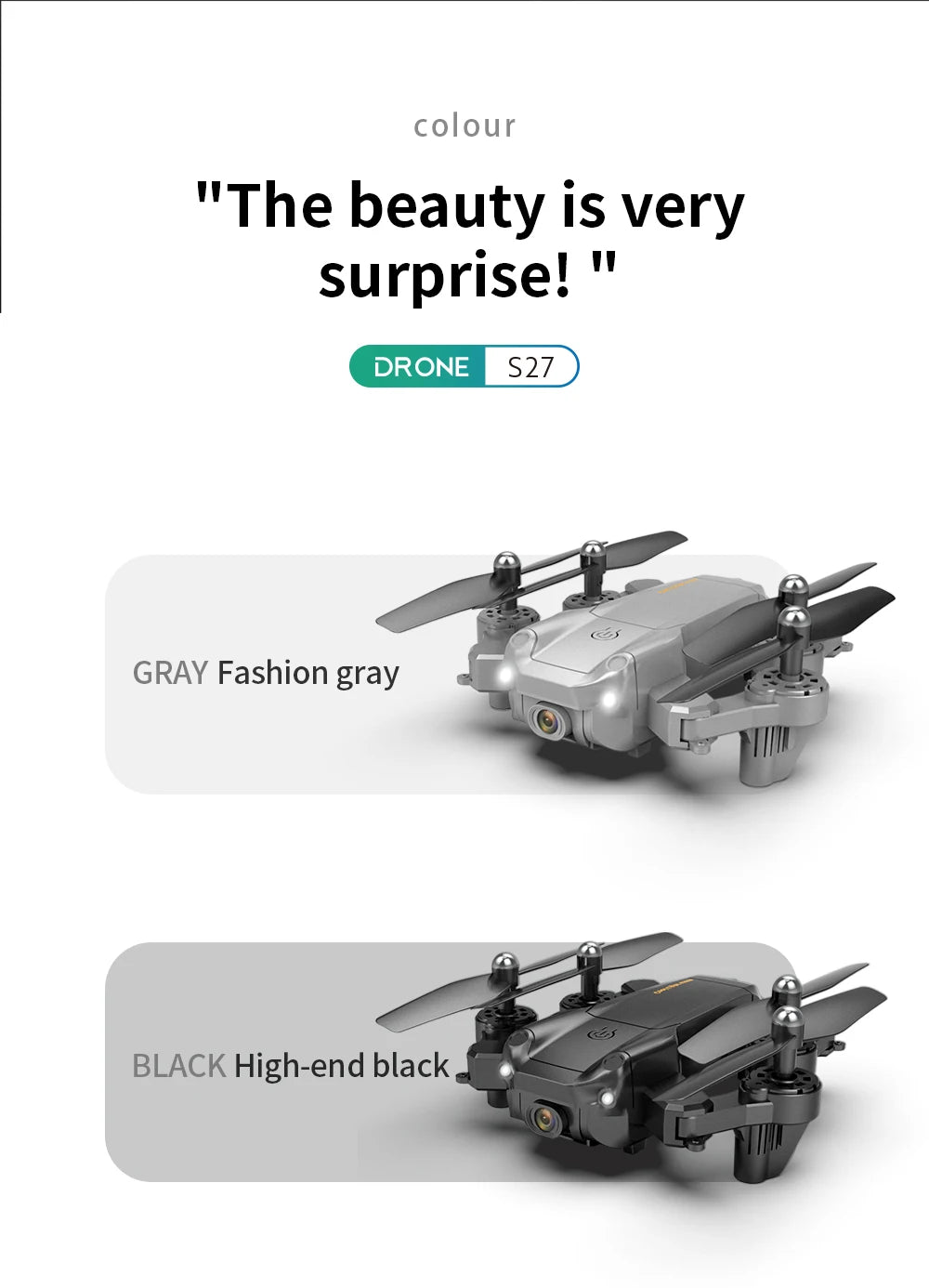 S27 Drone, "the beauty is very surprisel drone s27 gray fashion gray