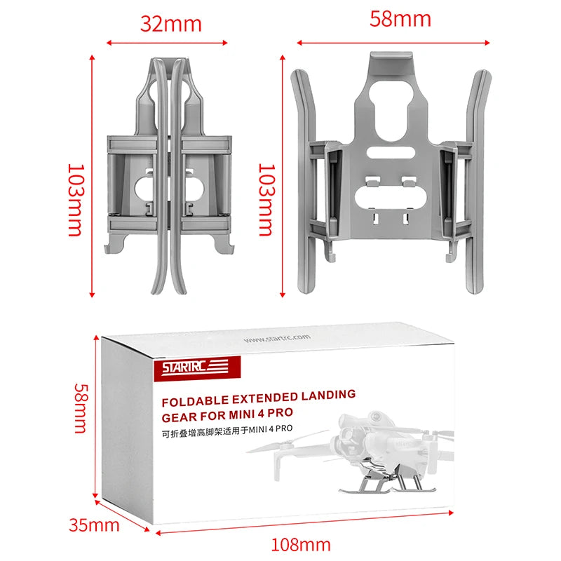 For DJI Mini 4 Pro Propeller Guard - Blade Protective Cover Anti-collision Ring Landing Gear Foldable Extended Legs 39 For DJI Mini 4 Pro Propeller Guard, gmamsweraFmini- PRO 35mm 108mm [ [