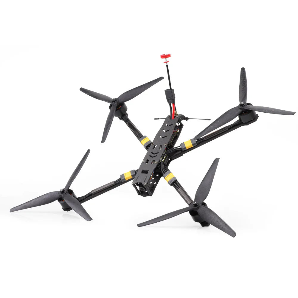 MQ10 10 Inch FPV, The RCDrone MQ10 is a 10-inch FPV drone compatible with DJI models, weighing 1000g and measuring 375mm x 320mm.