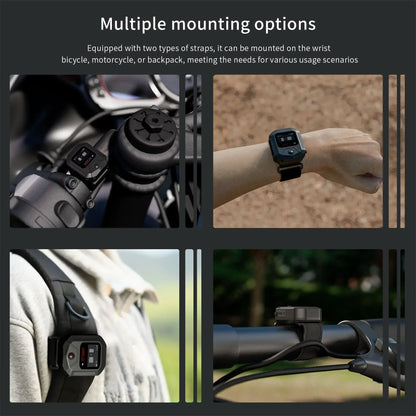 STARTRC GPS Bluetooth Wireless Remote Controller, Mounts on wrist, bike, or backpack. Works with DJI Action 5 Pro/4. Includes Bluetooth remote control.