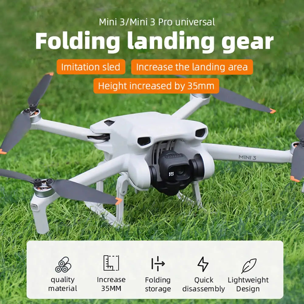 Accessories Kit for DJI Mini 3 Pro, Mini 3/Mini 3 Pro universal Folding landing gear Imitation sled Increase